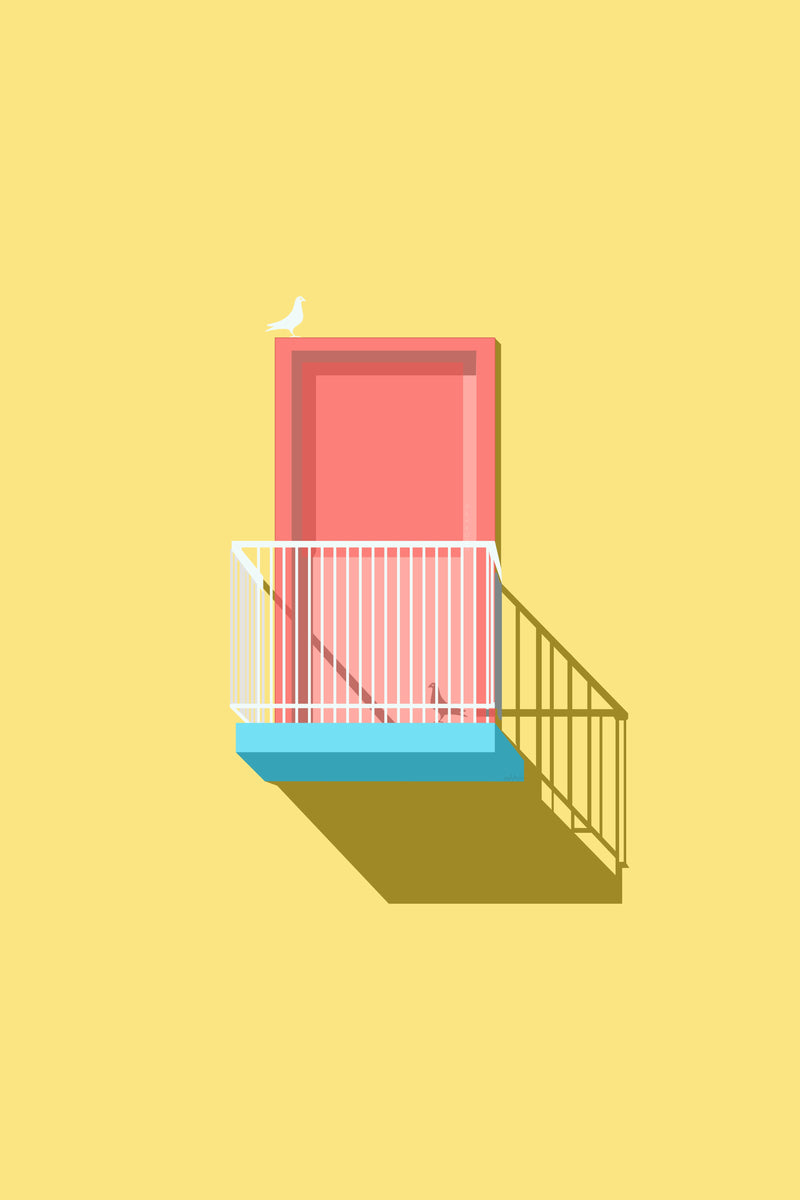 Yellow Pink Window Art Kosha Shah 