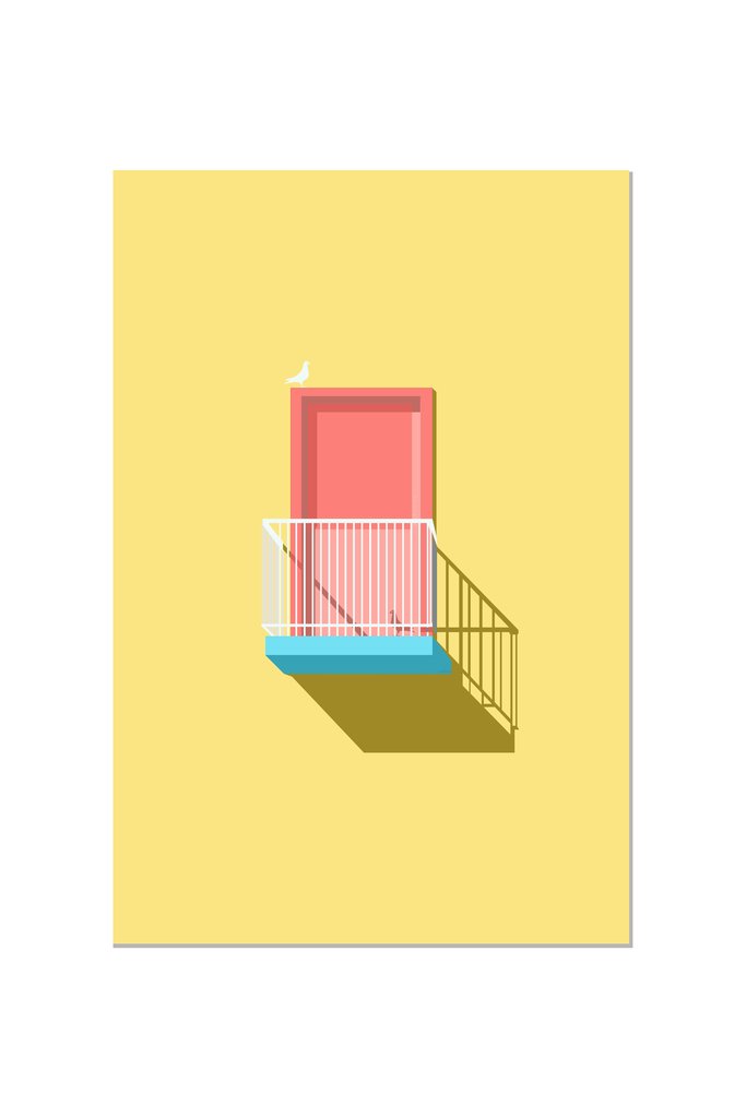 Yellow Pink Window Art Kosha Shah 