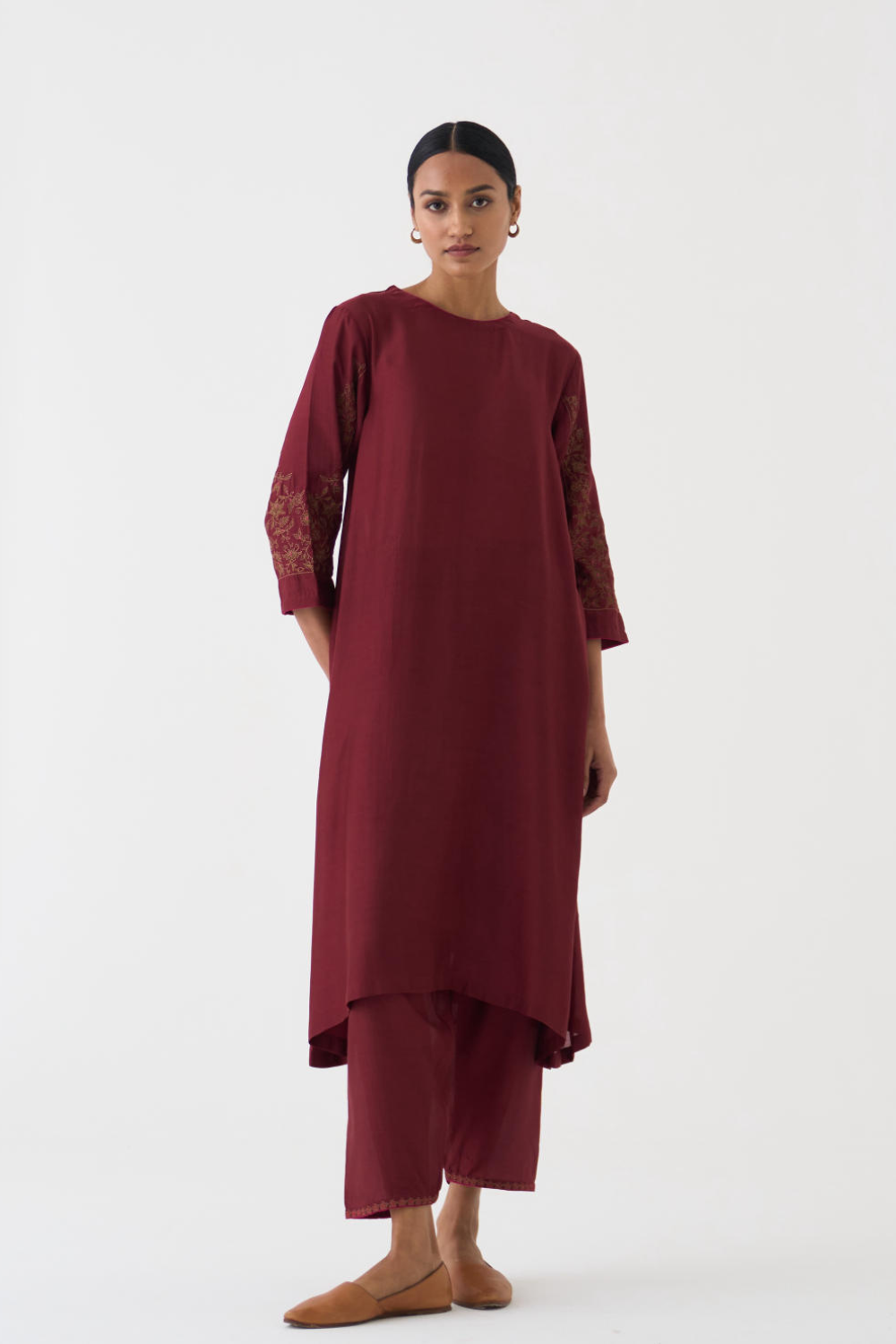 Inara Maroon Kurta Set