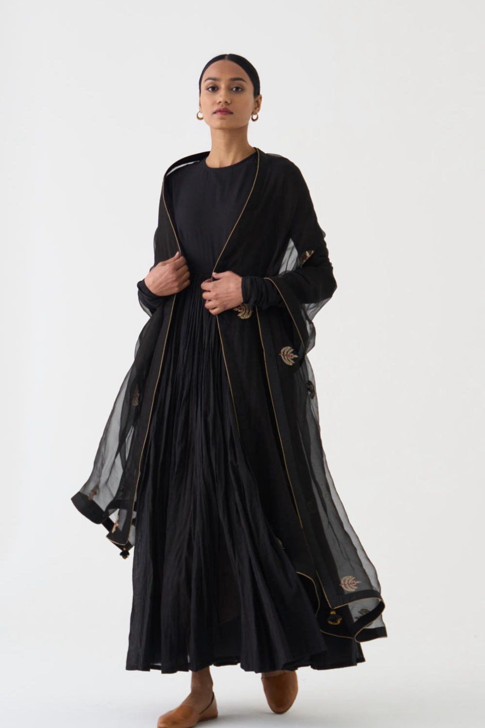 Black Leila Organza Dupatta