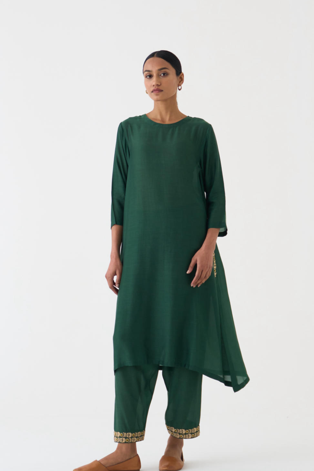 Mysa Deep Green Kurta Set