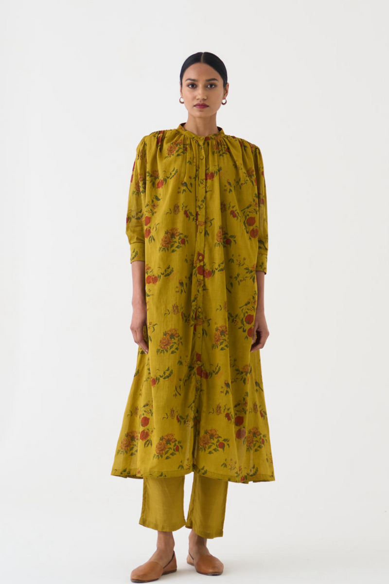Flori Ochre Yellow Neck Gather Set