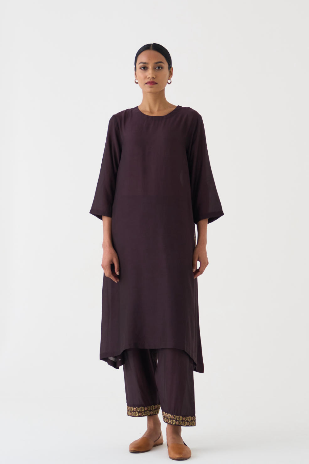 Mysa Deep Wine Kurta Set