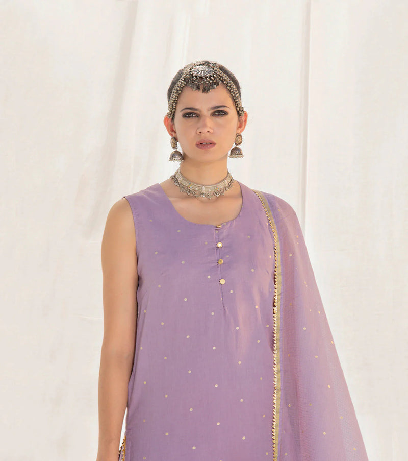 Ziya Sharara Set Kurta Sets by Khara Kapas for women Worldwide