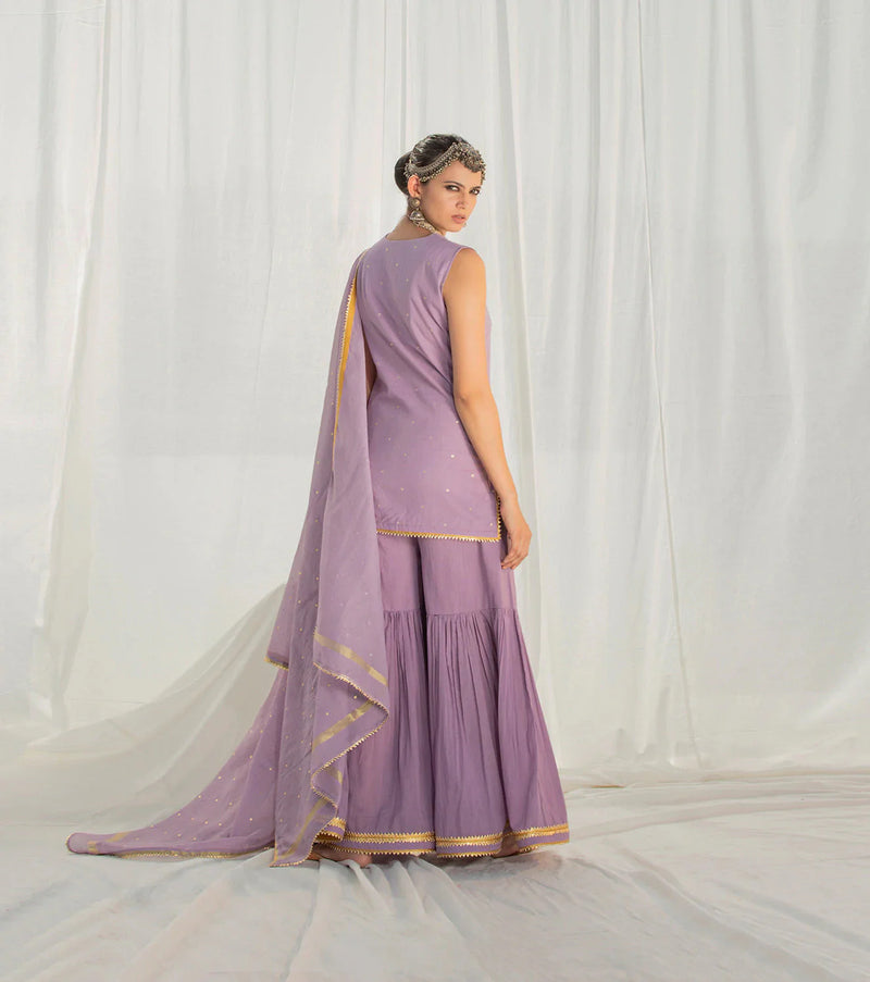 Ziya Sharara Set Kurta Sets by Khara Kapas for women Worldwide