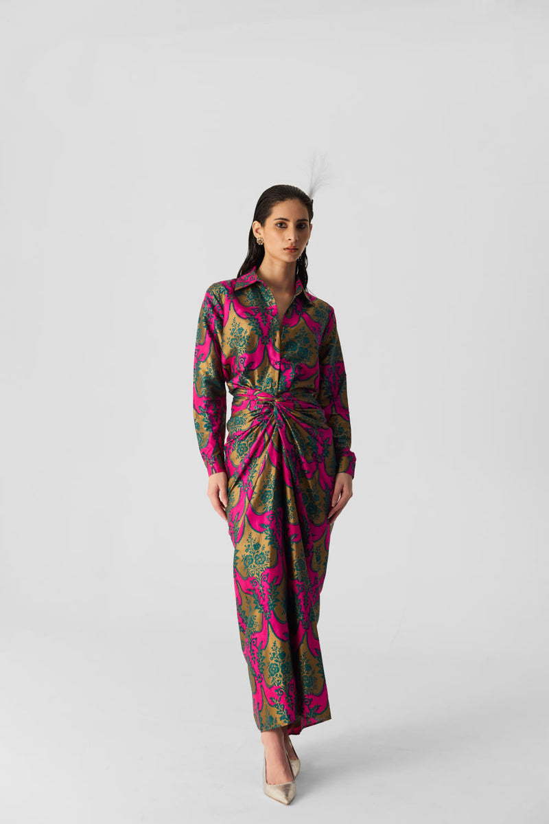 ZUZI SHIRT & SKIRT SET silk by Yam in multi color for women Worldwide