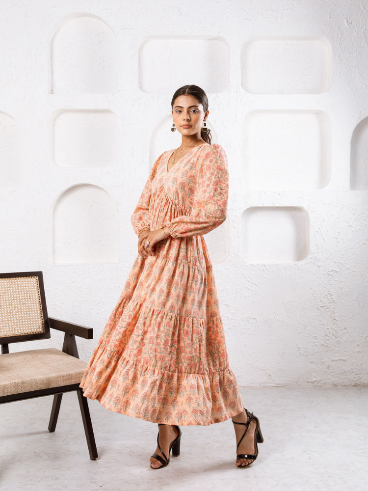 Jaypore Peach Dress