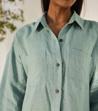 Blue haze shirt dress