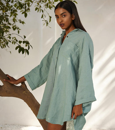 Blue haze shirt dress