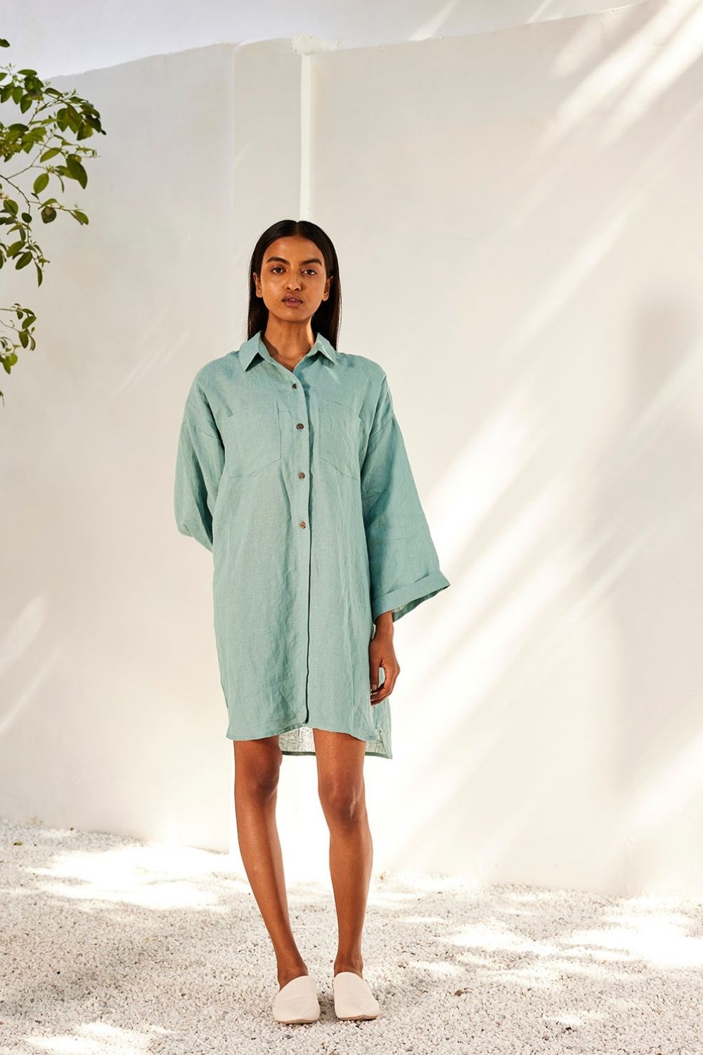 Blue haze shirt dress