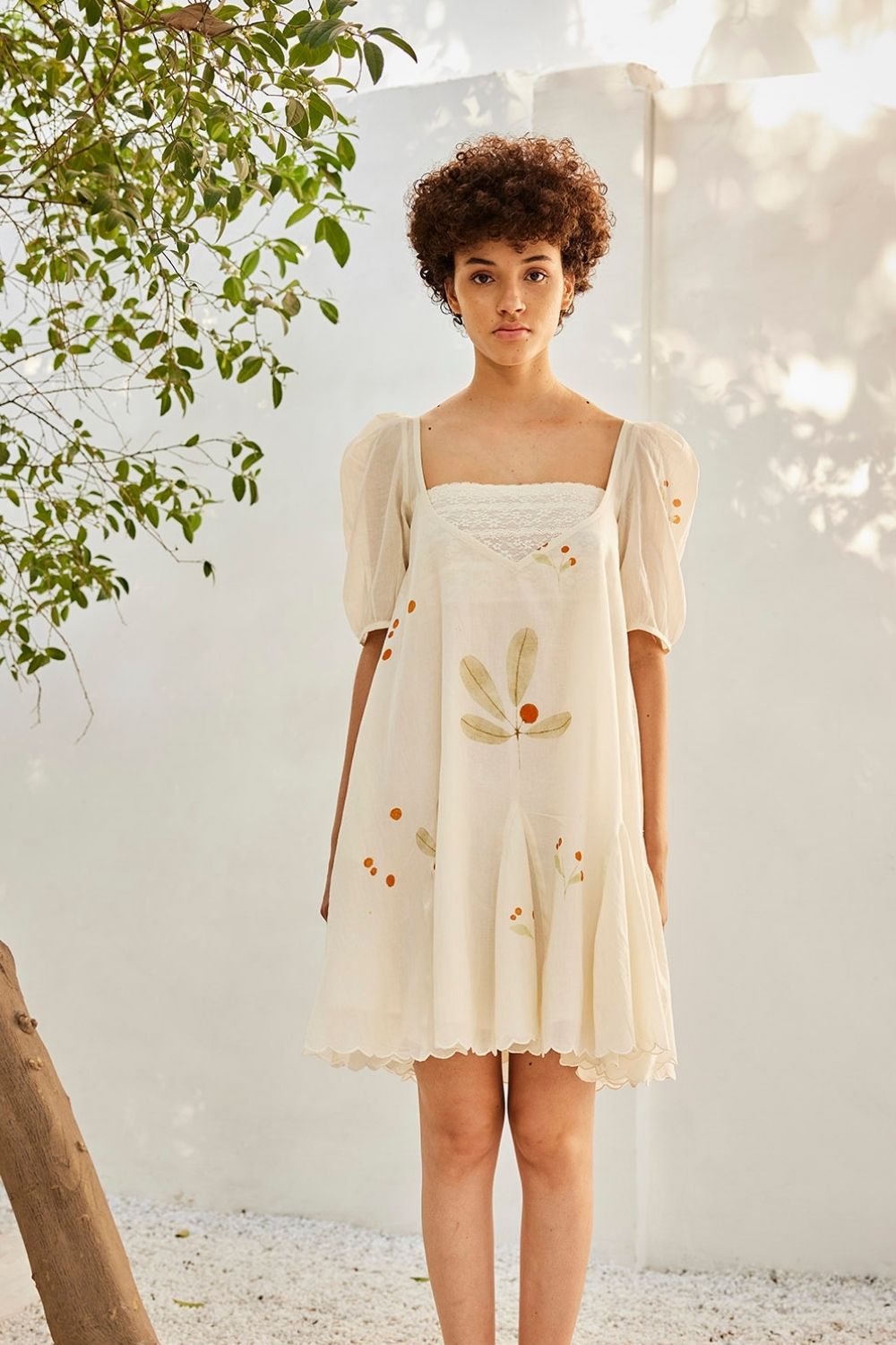 White cherry dress