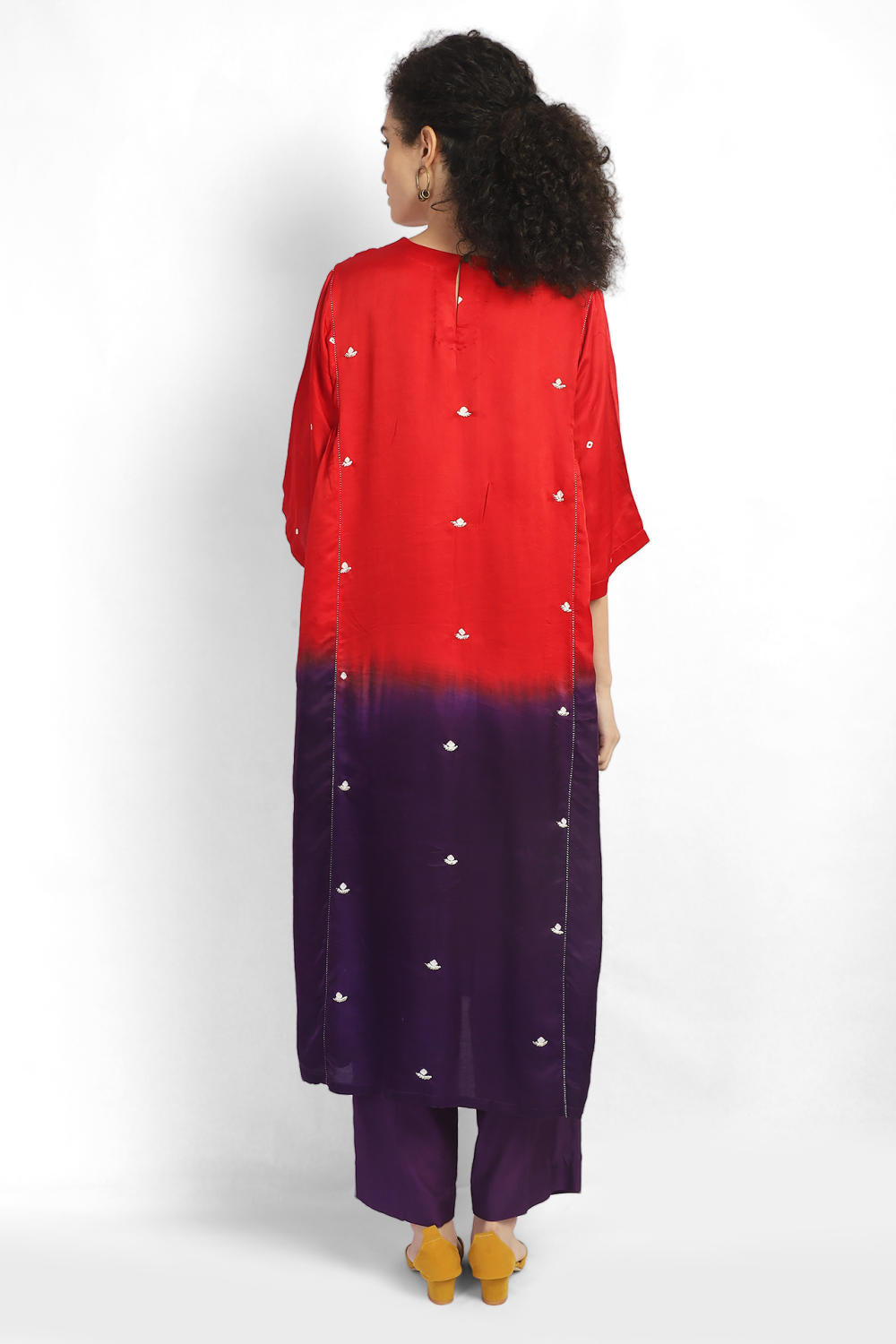 Silk embroidered Kurta -coord