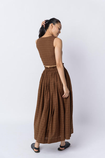 Antique brown pull - on skirt - Brown