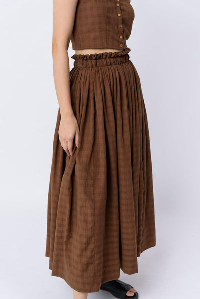 Antique brown pull - on skirt - Brown