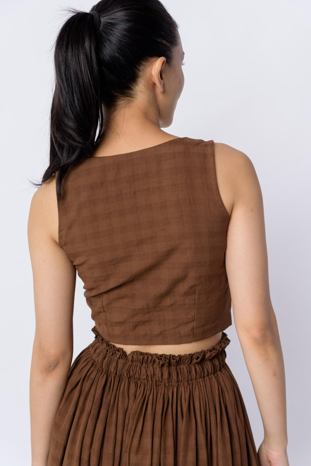 Antique brown pull - on skirt - Brown