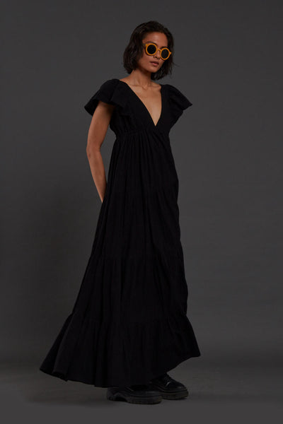 Black Tiered Gown