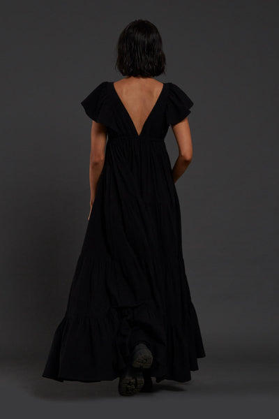 Black Tiered Gown