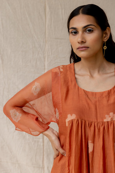 Dainty Daisy dress - rust