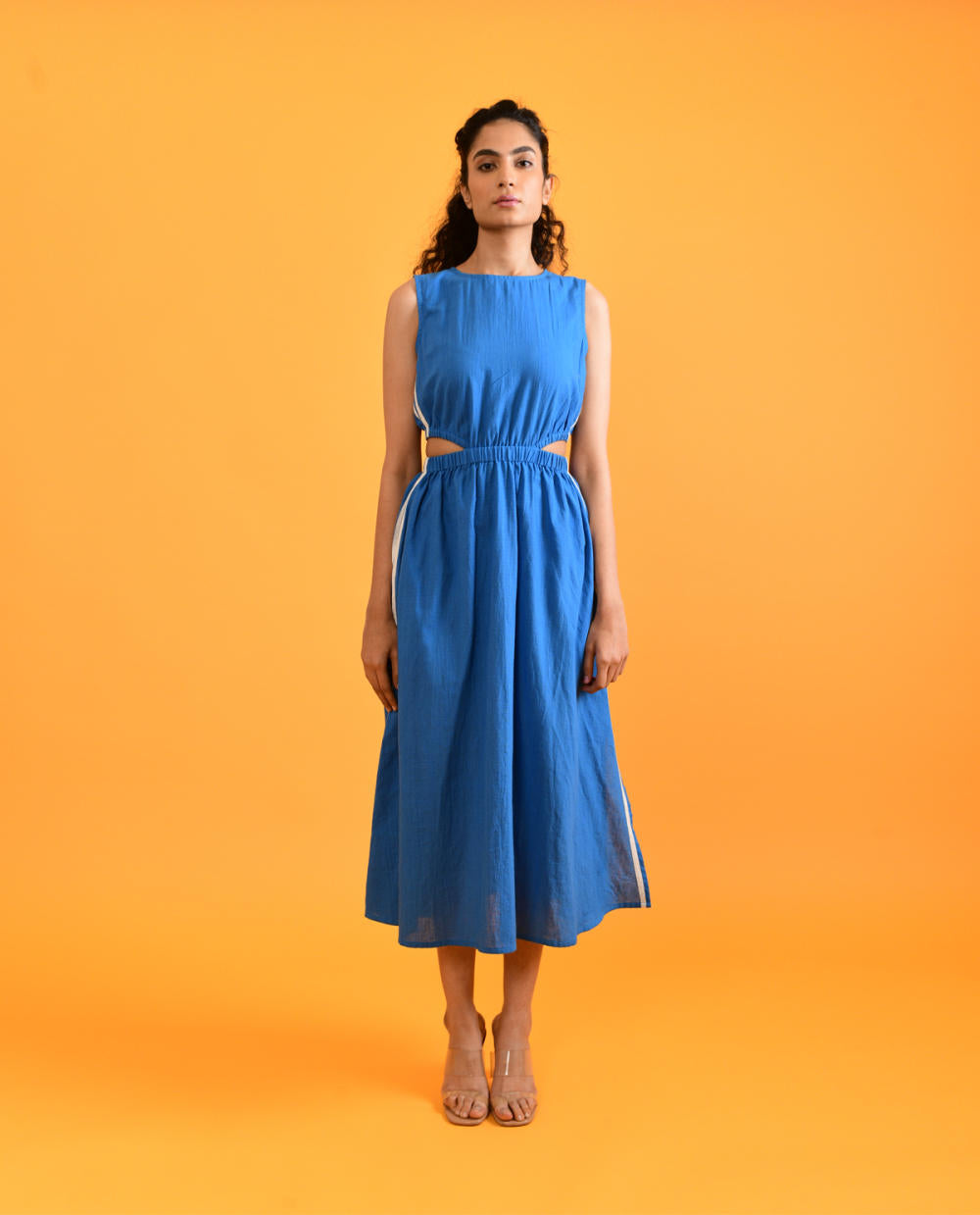 EGYPTIAN BLUE CUT DRESS