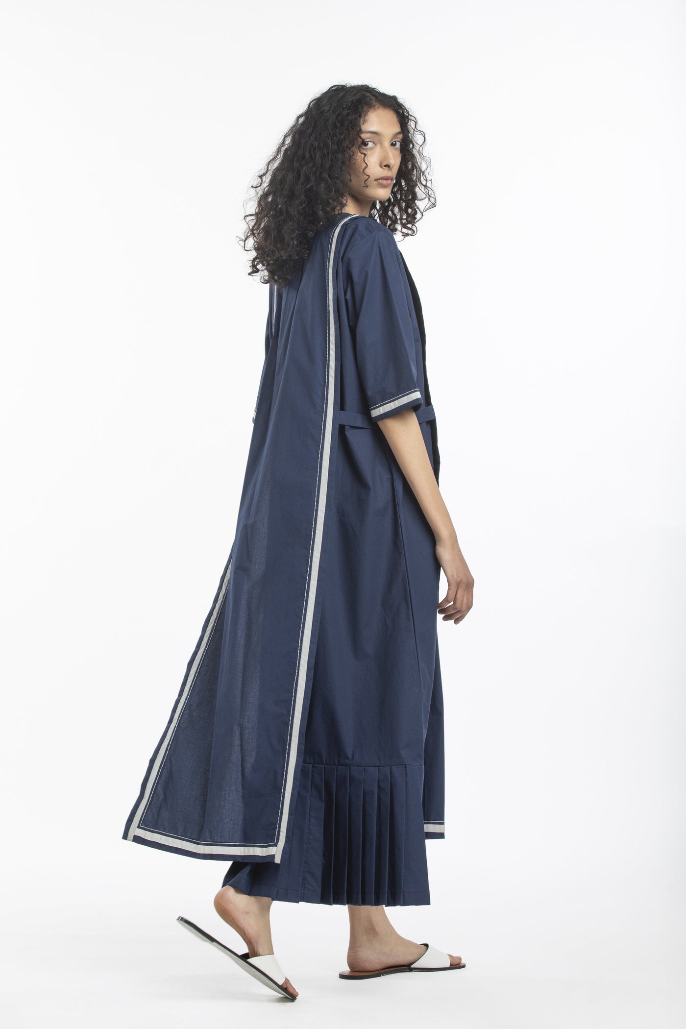 APRON DRESS-NAVY Fashion THREE