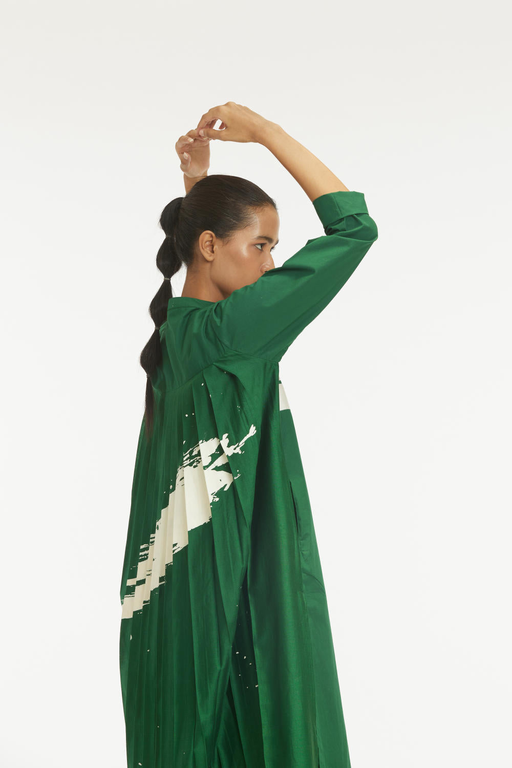 Back Pleat Jacket Co-ord Emerald Green Fashion THREE