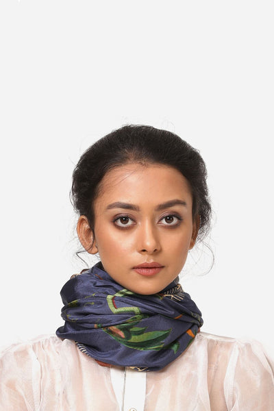 Blue Jardin Scarf Fashion Yam