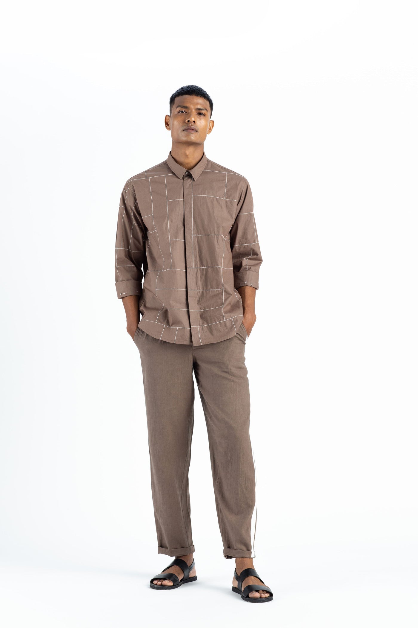 Embroidered Shirt Co-ord- Cedar Men THREE Men 