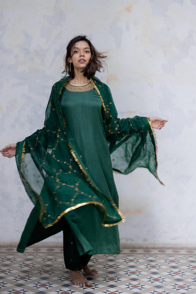 Emerald Padmini Jaal Odhani Fashion Nirjara