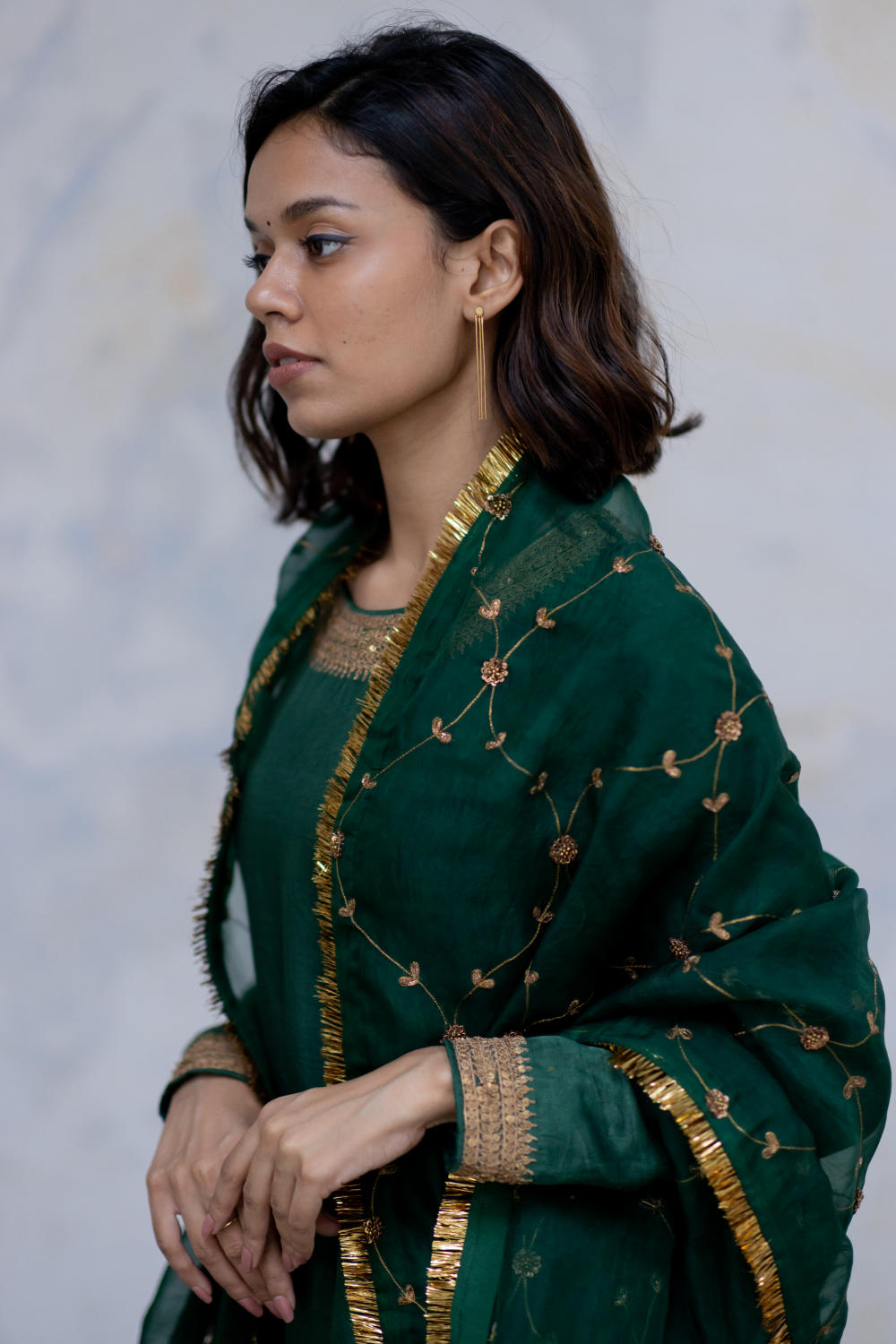 Emerald Padmini Jaal Odhani Fashion Nirjara