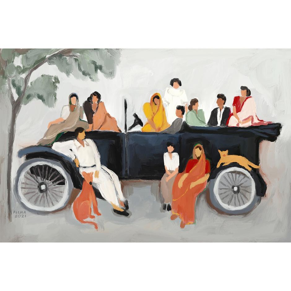 First Car in Town Art Richa Kashelkar