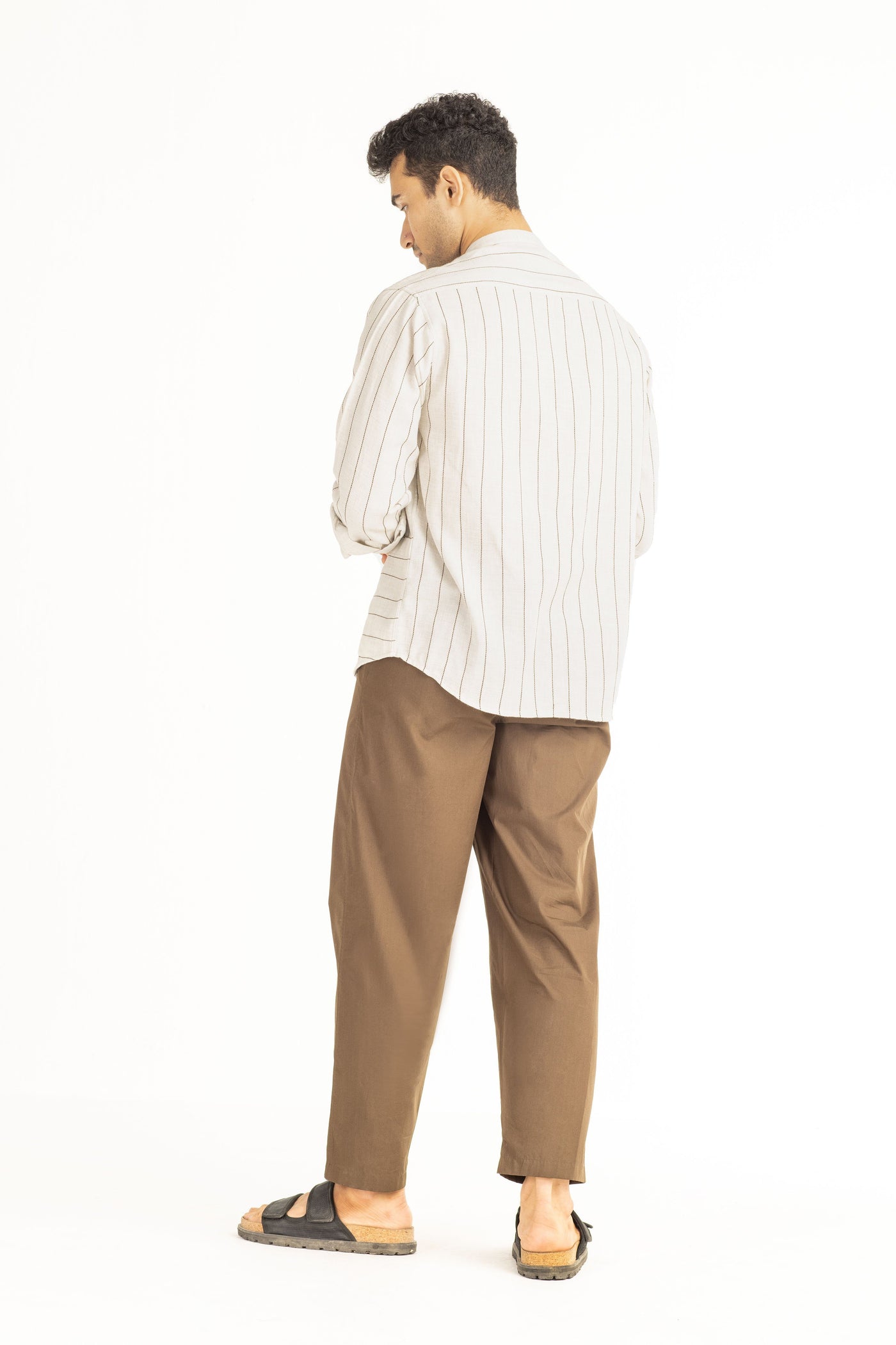 Front Pocket Shirt Co-ord-Beige Men THREE Men 