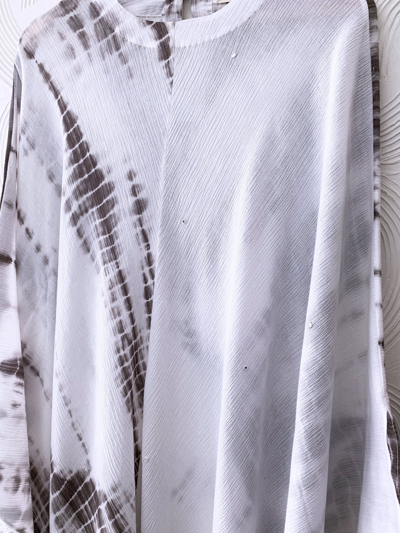 Grey Shibori Mirror Work Drape Dress Fashion The Pot Plant