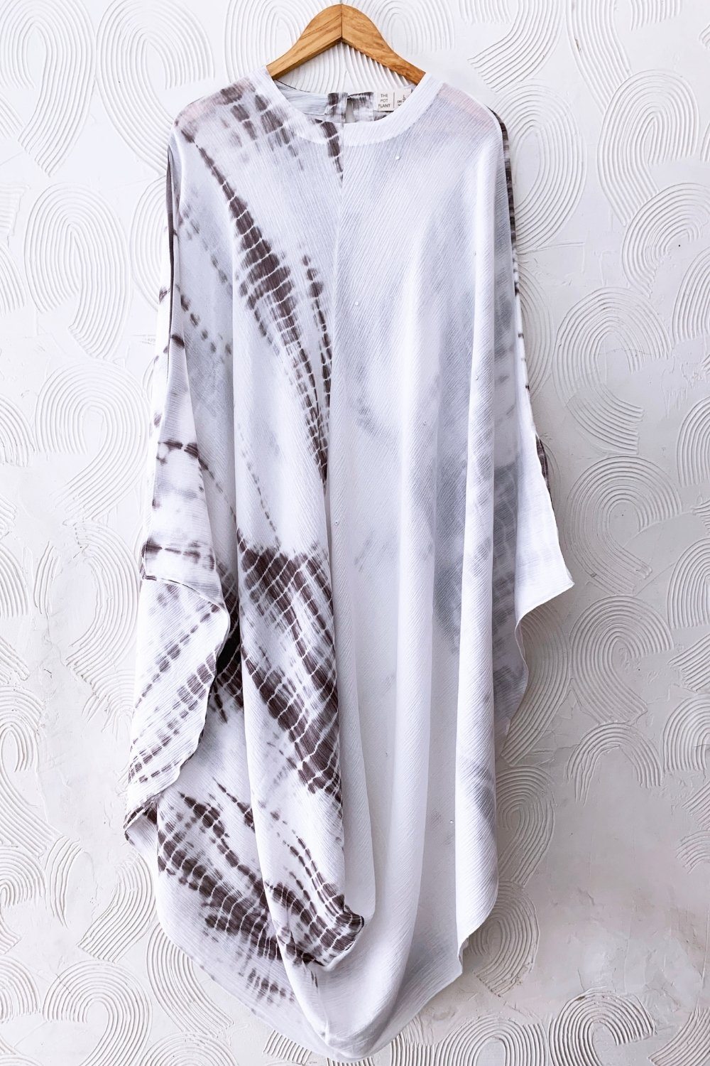 Grey Shibori Mirror Work Drape Dress Fashion The Pot Plant