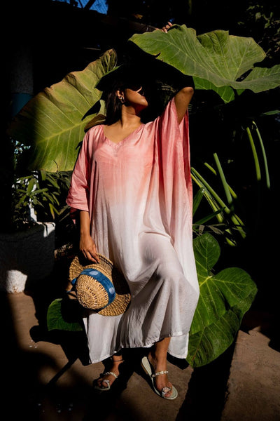 Ipanema Natural Dyed Pink Kaftan Canvas & Weaves