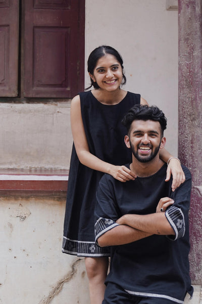 Kanmani- Black Jamdani Dress Fashion TREE 