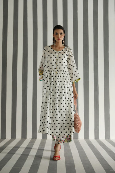 LOVE TO DOT FRONT PUCKERING KURTA SET Fashion Rajiramniq