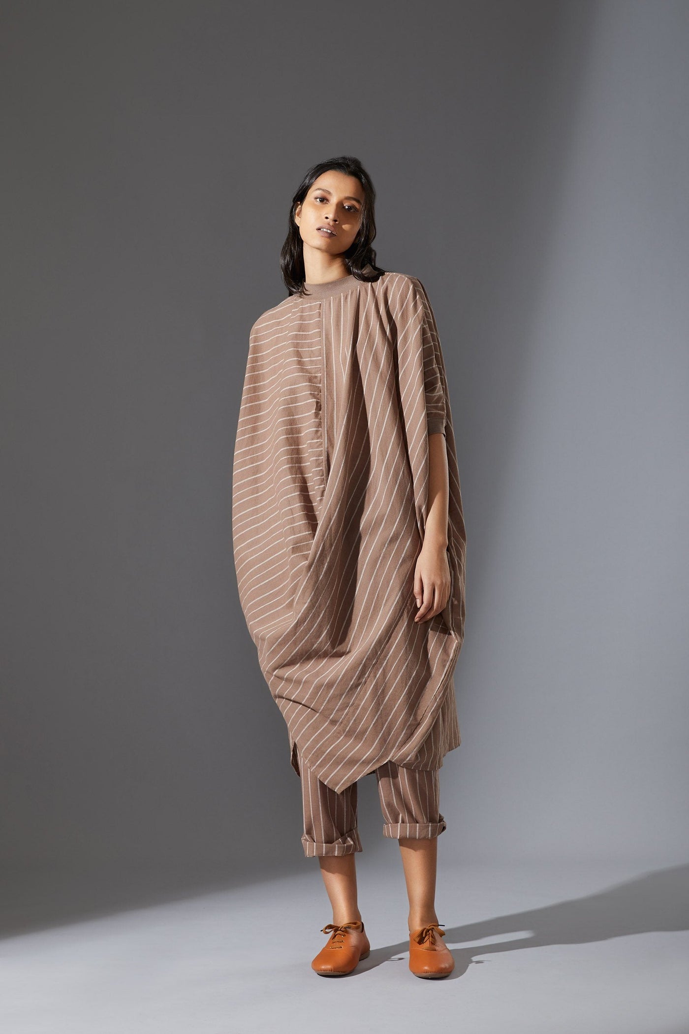 MATI COWL TUNIC SET - BEIGE Fashion Mati