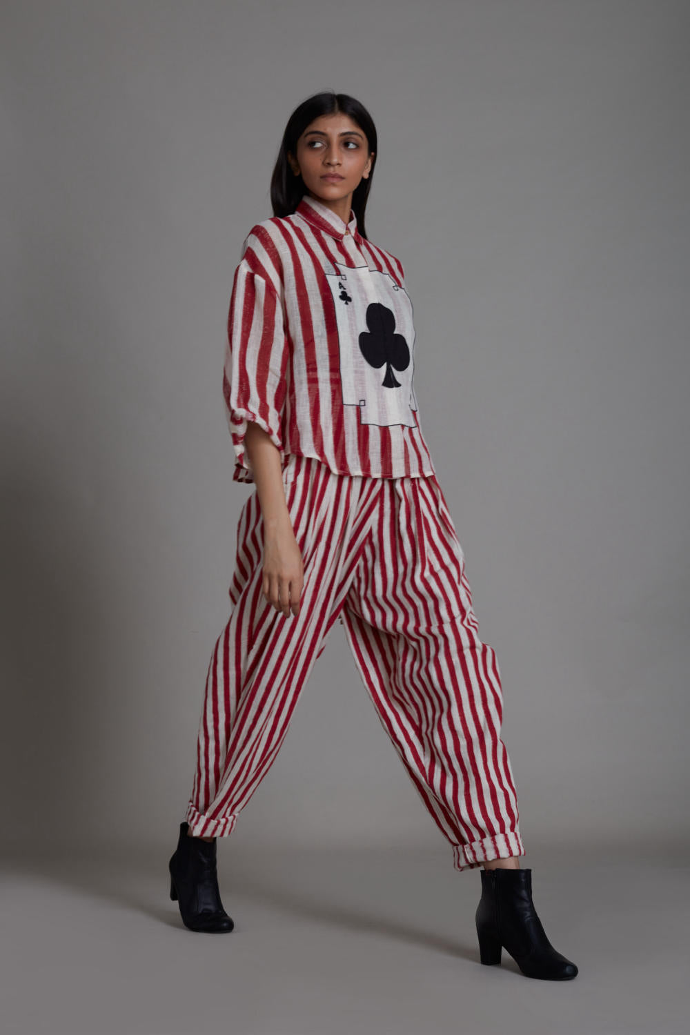 MATI IKKA BALLOON PANTS-RED STRIPE Fashion Mati