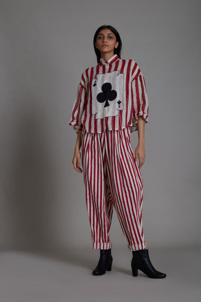 MATI IKKA BALLOON PANTS-RED STRIPE Fashion Mati