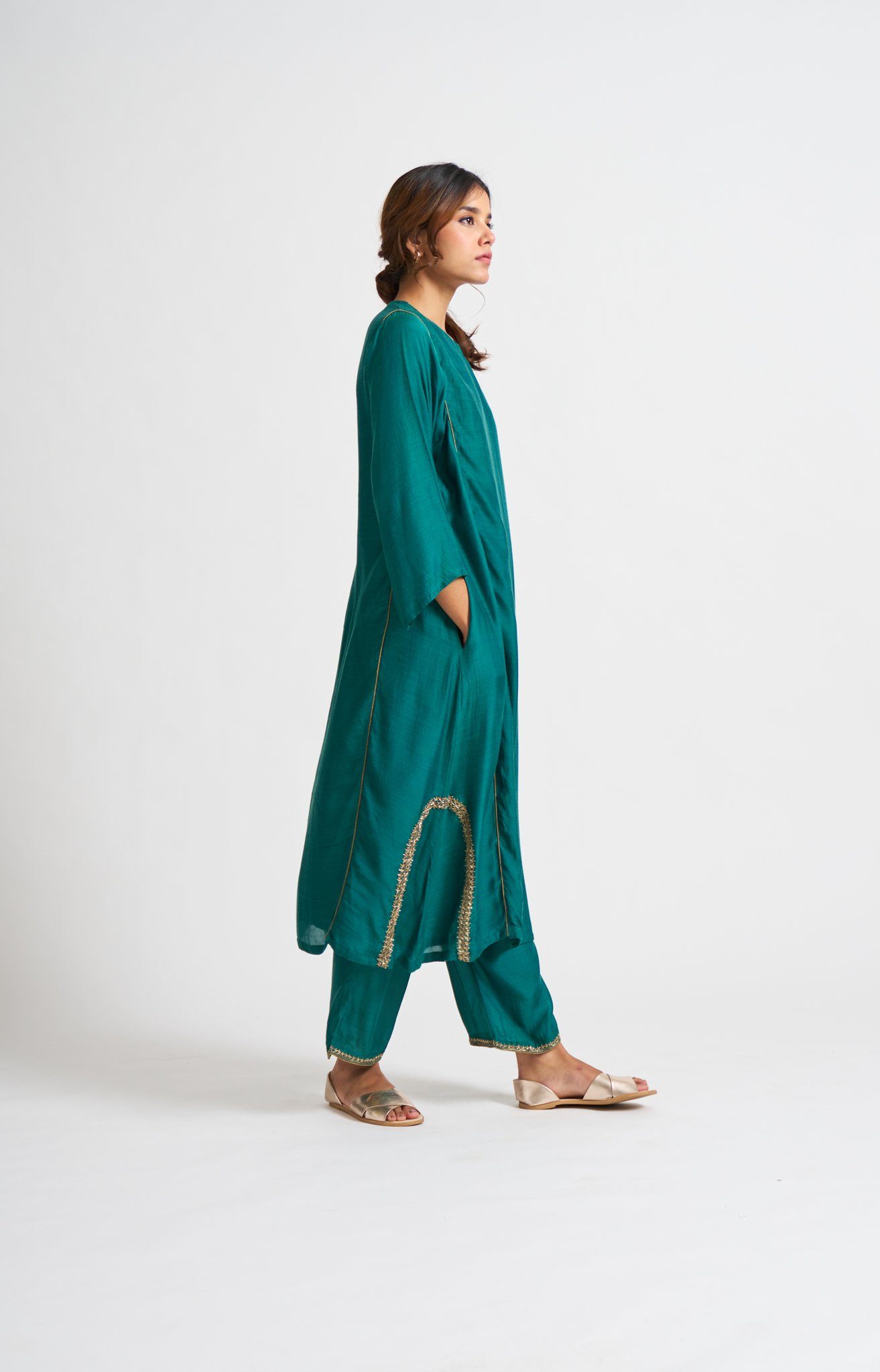 Mridini Turquoise Kurta Set Fashion DOT 