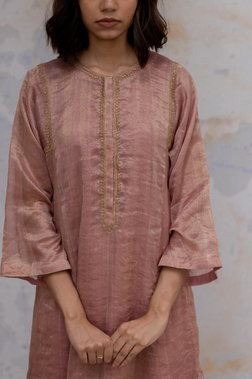 Old Rose Hazrat Kurta Set Fashion Nirjara