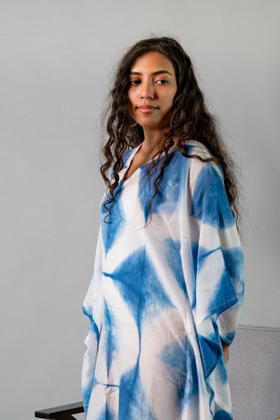 Panama Natural Dyed Indigo Kaftan Canvas & Weaves