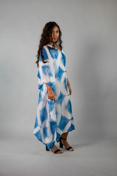 Panama Natural Dyed Indigo Kaftan Canvas & Weaves