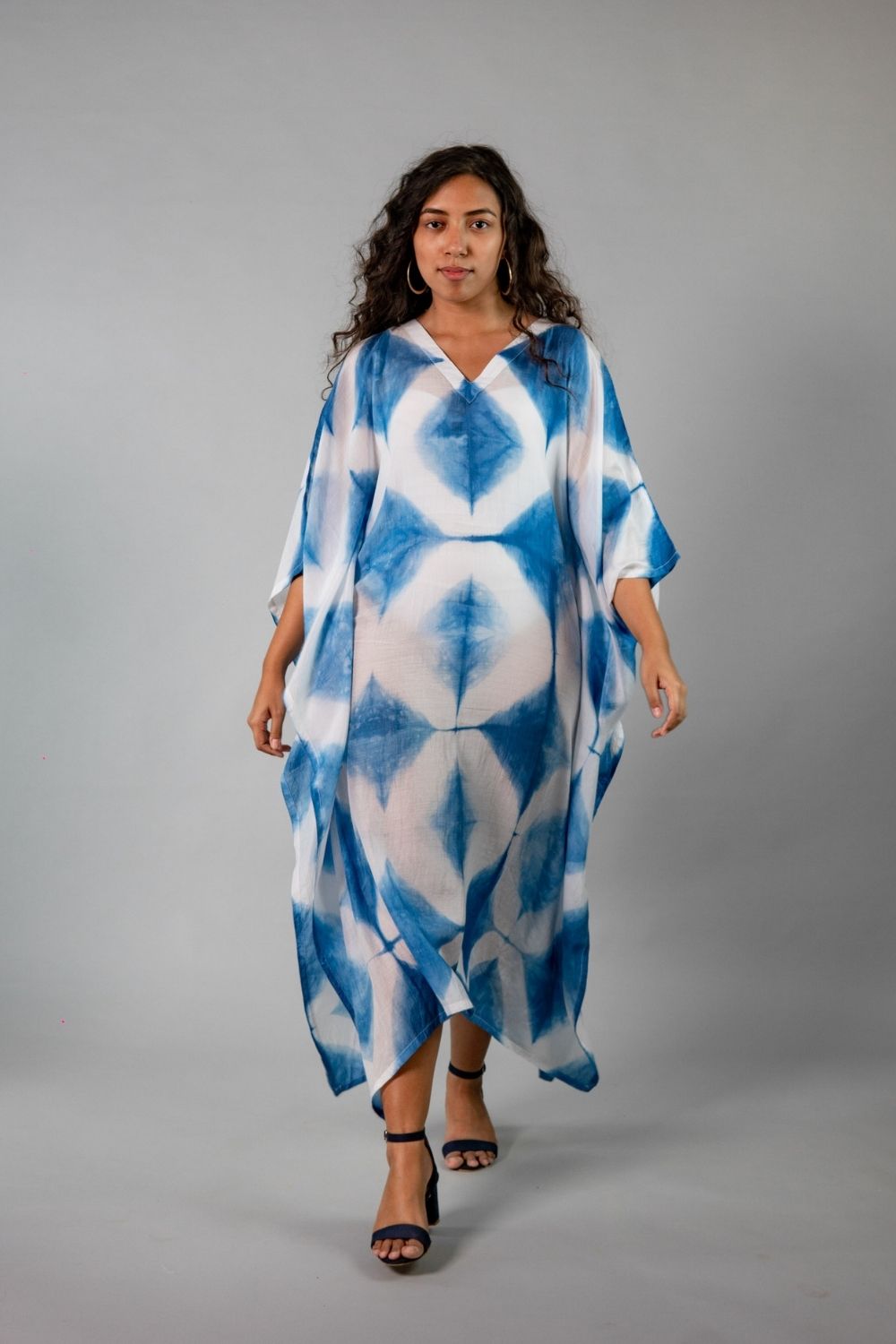 Panama Natural Dyed Indigo Kaftan Canvas & Weaves