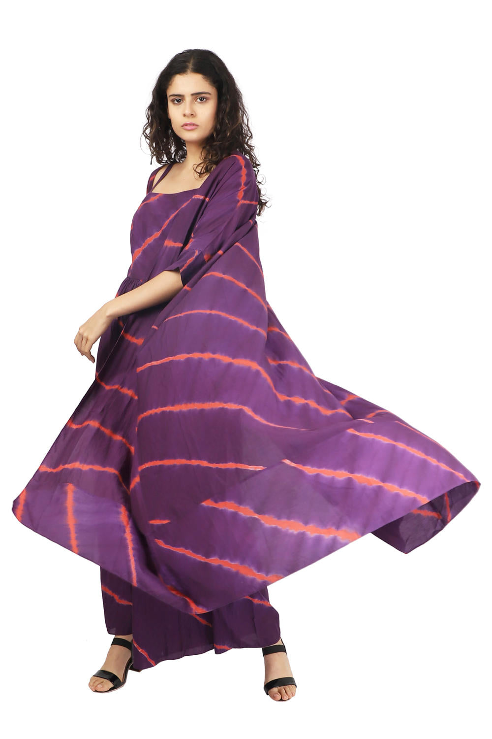 Purple And Rust Hand Done Shibori Co-ord Fashion The Pot Plant