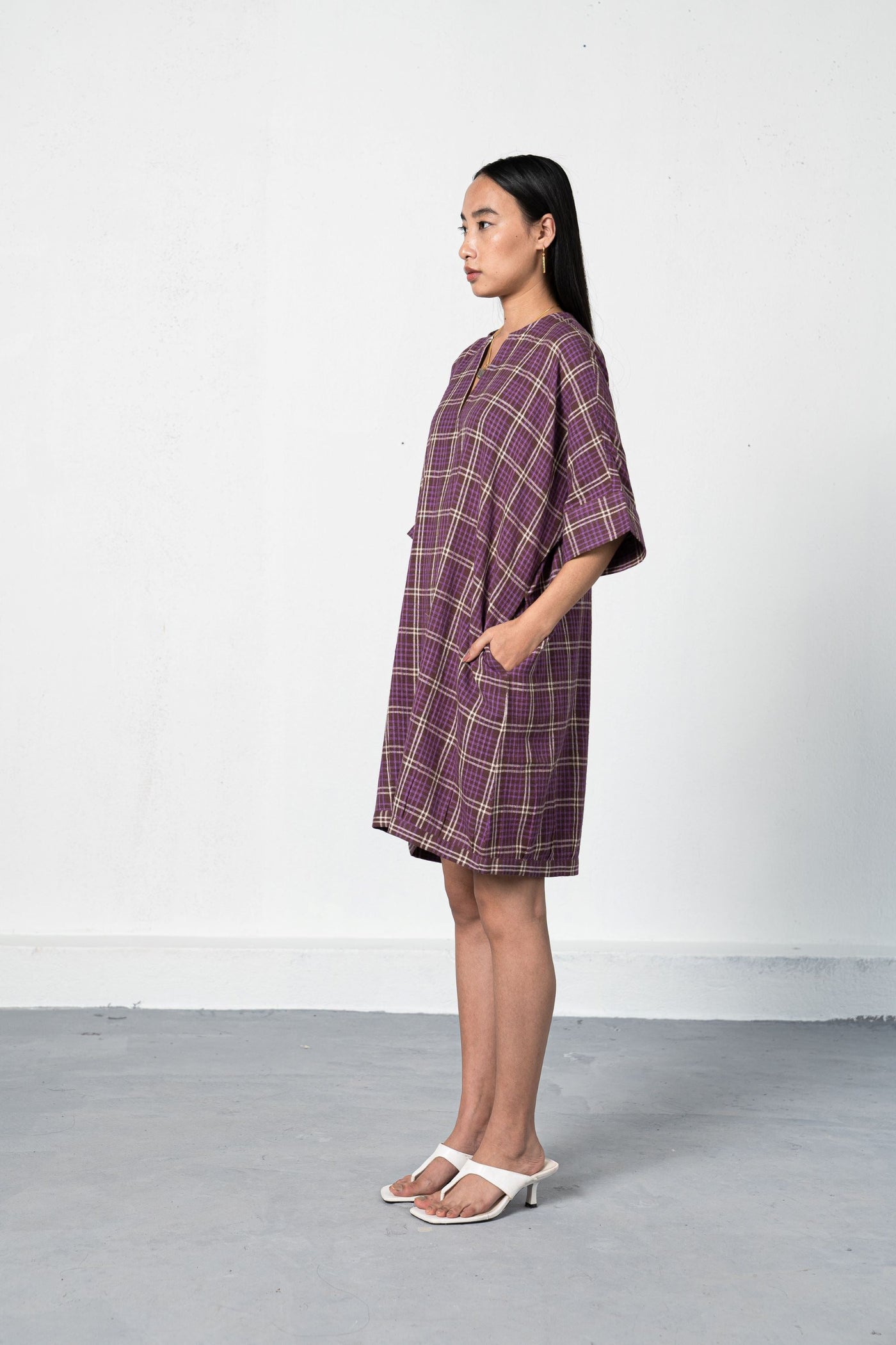 Purple Fields handwoven organic cotton dress Fashion SUI 