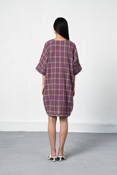 Purple Fields handwoven organic cotton dress Fashion SUI 