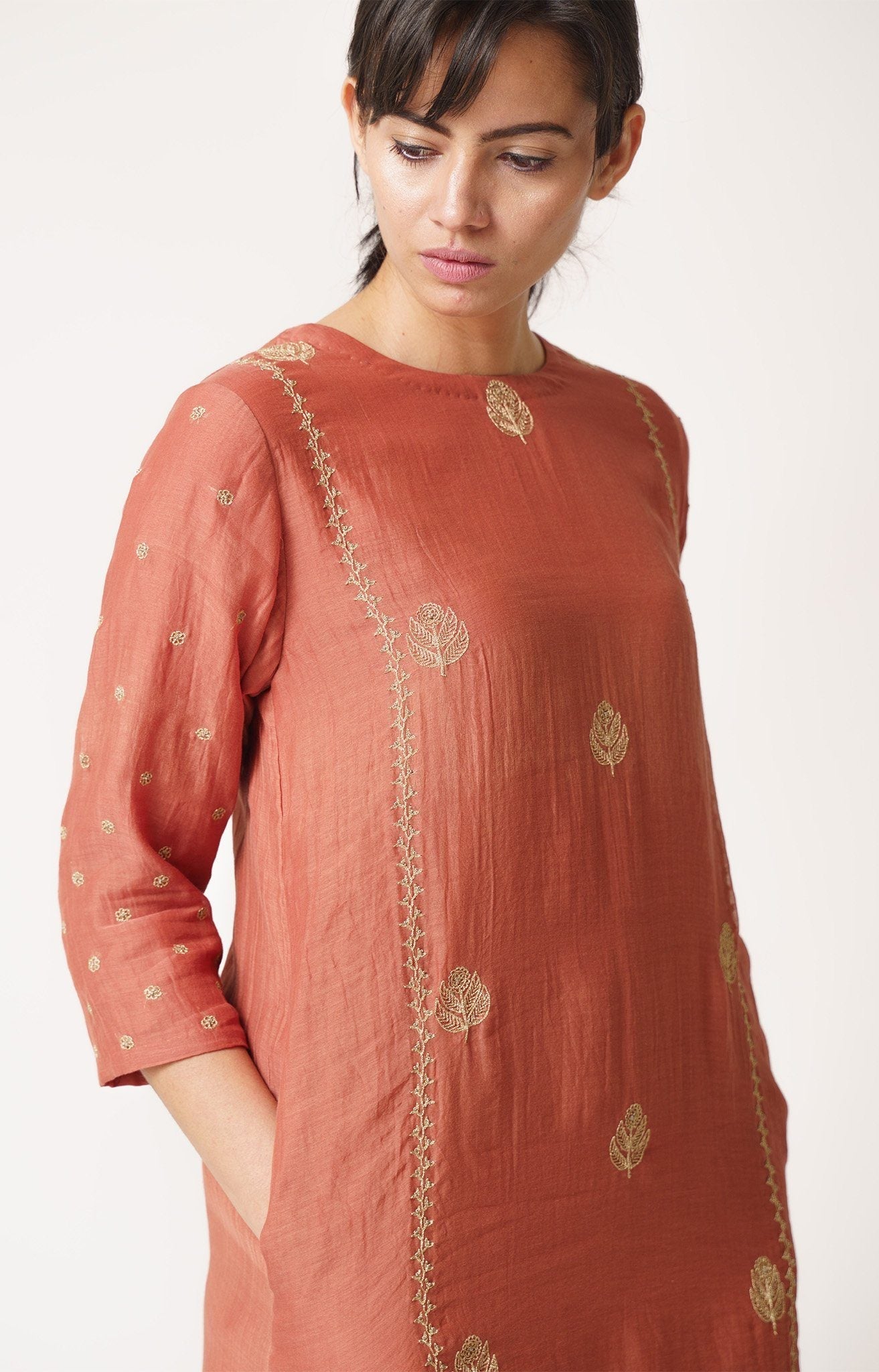 R-4 Kurta Set Old Rose Fashion DOT 