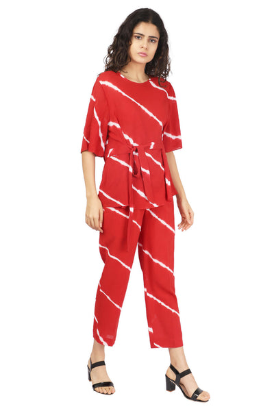 Red Hand Done Shibori Co-ord Fashion The Pot Plant