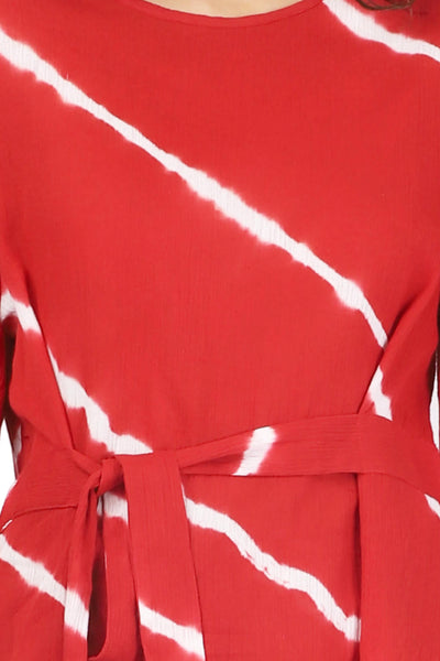 Red Hand Done Shibori Co-ord Fashion The Pot Plant